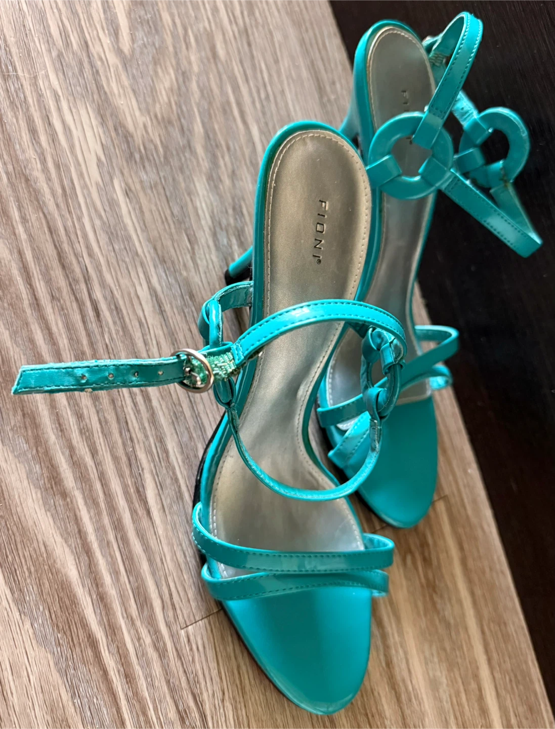 Turqoise FIONI Patent Leather Heels - photo 2