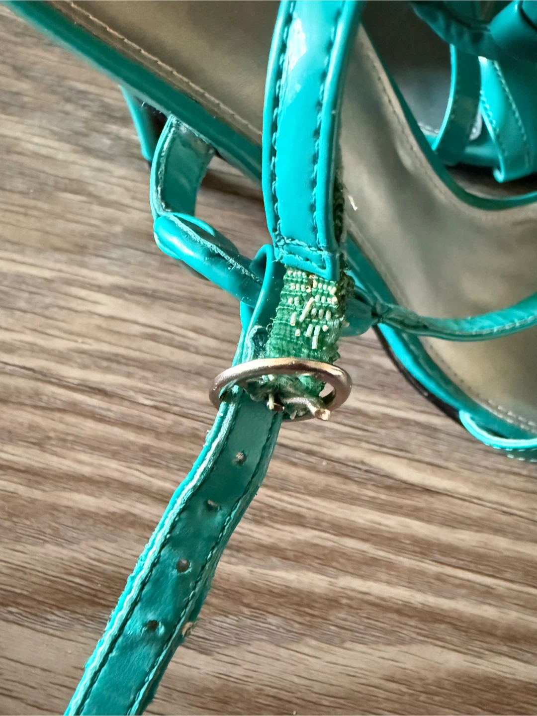 Turqoise FIONI Patent Leather Heels - photo 3