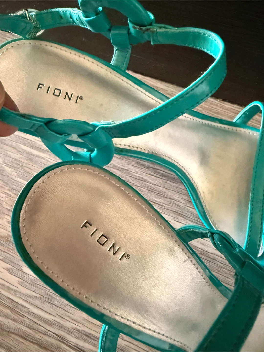 Turqoise FIONI Patent Leather Heels - photo 4