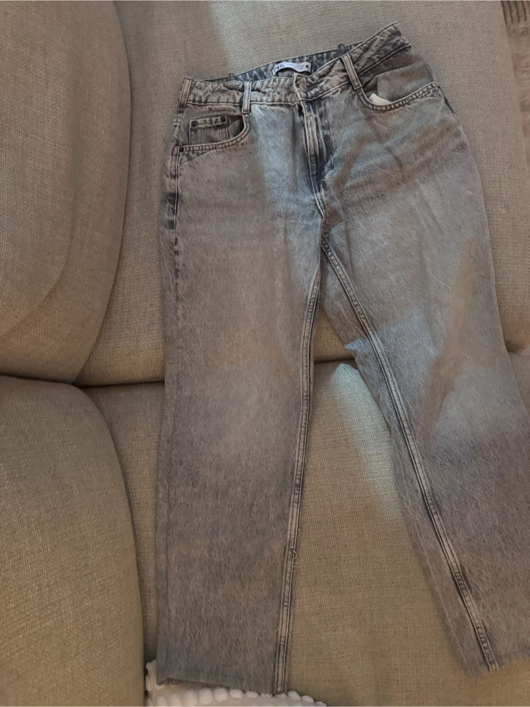 Zara Grey Wash Denim Jeans - Petite - photo 2