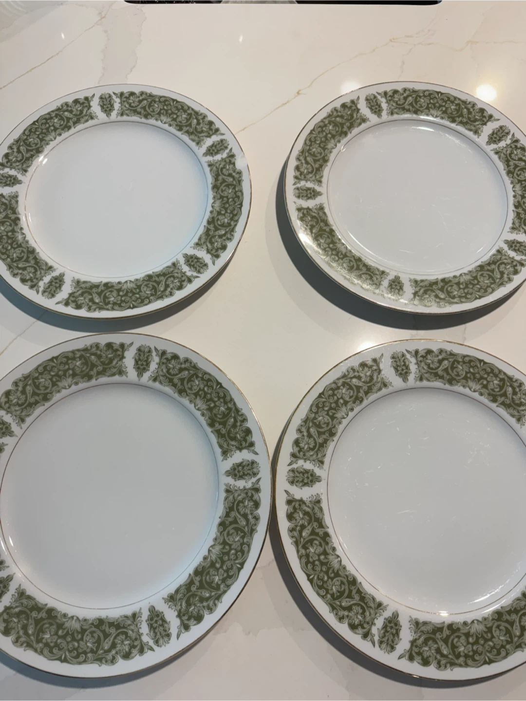 Set of 4 Sheraton Fine China Dinner Plates