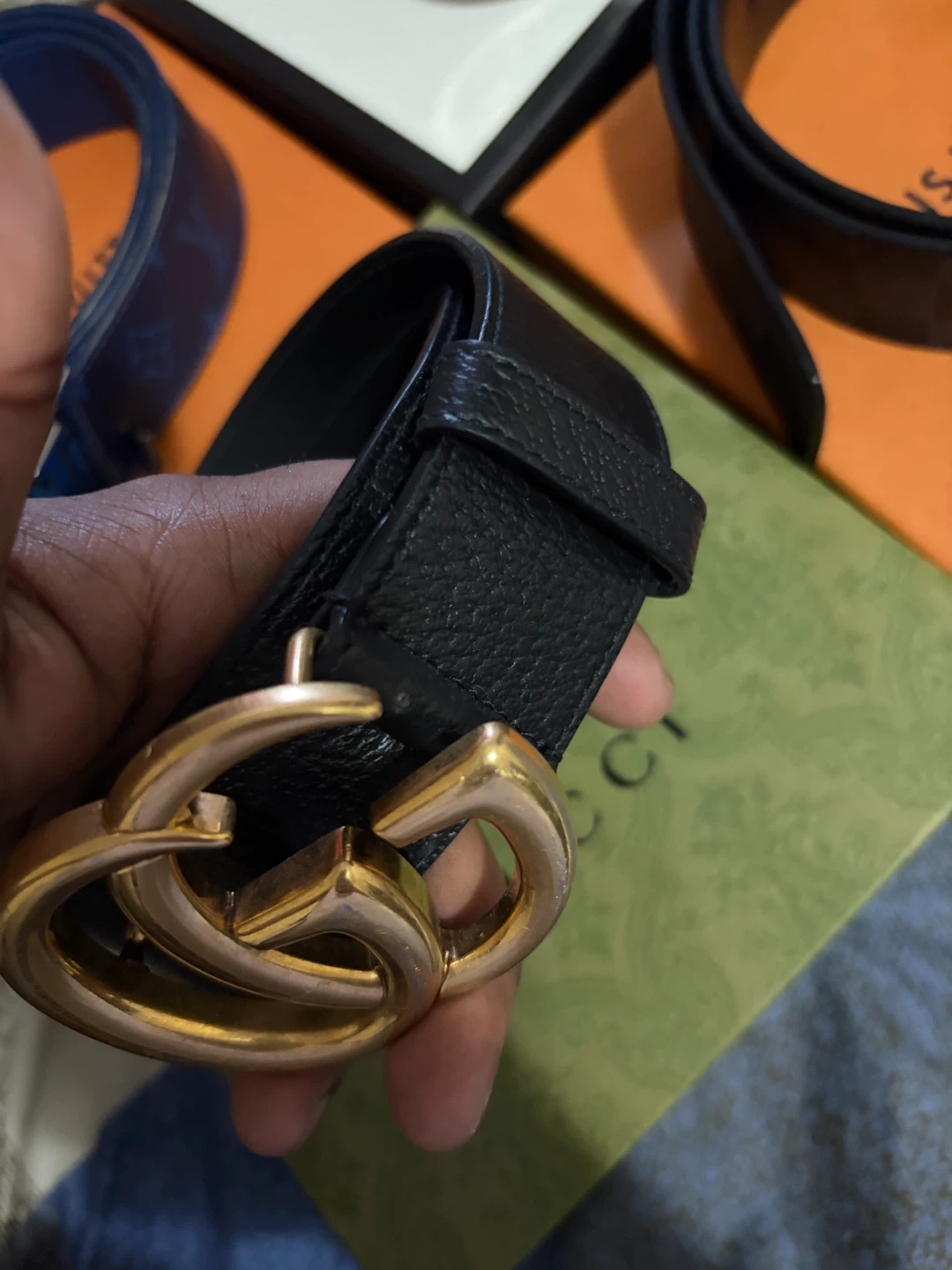 Gucci GG Marmont Leather Belt