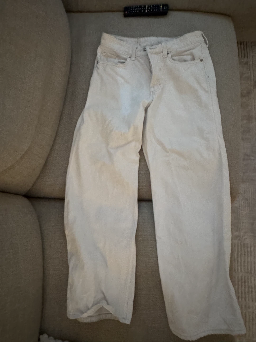 H&M Baggy Wide Denim Jeans White