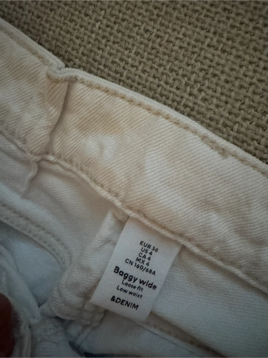 H&M Baggy Wide Denim Jeans White - photo 2