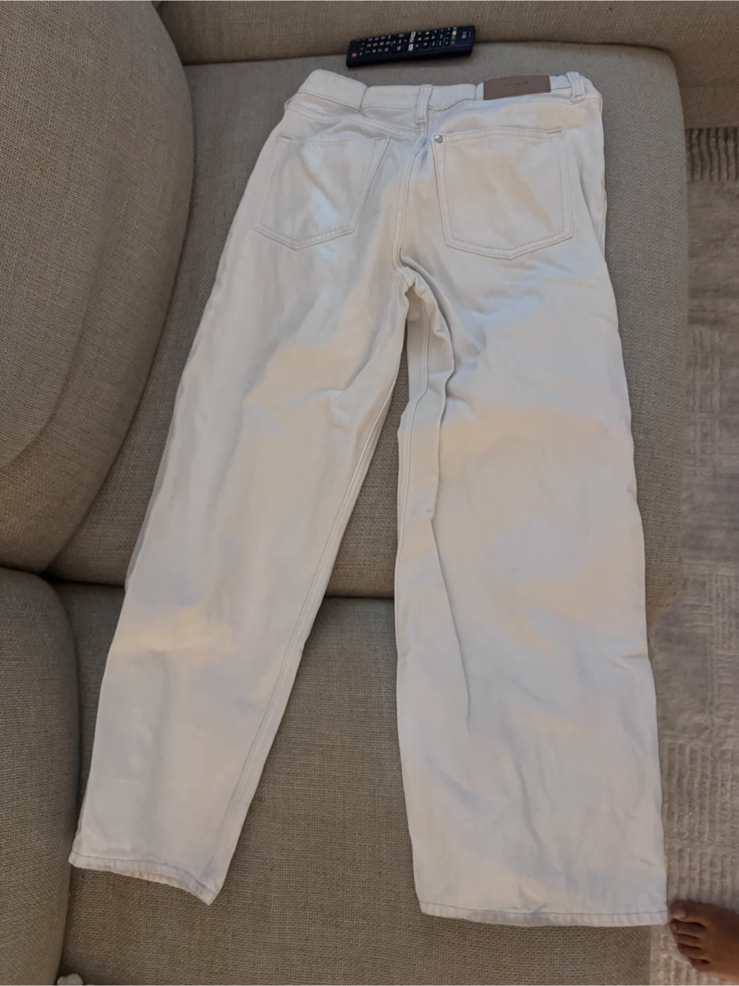 H&M Baggy Wide Denim Jeans White - photo 3