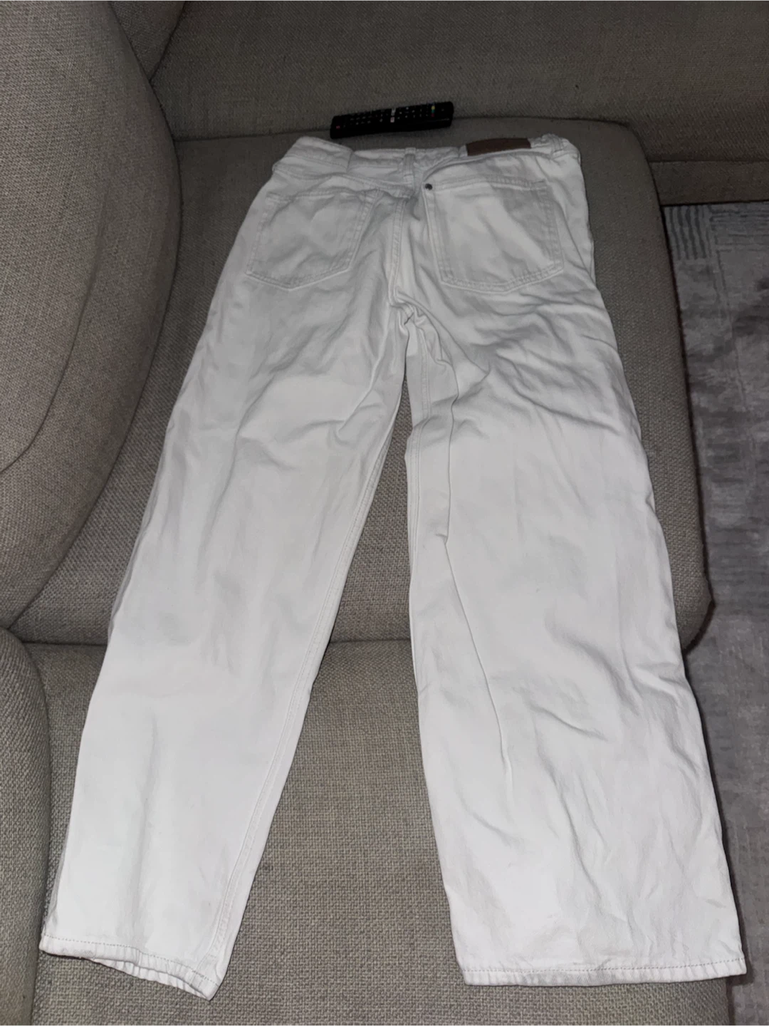 H&M Baggy Wide Denim Jeans White - photo 4