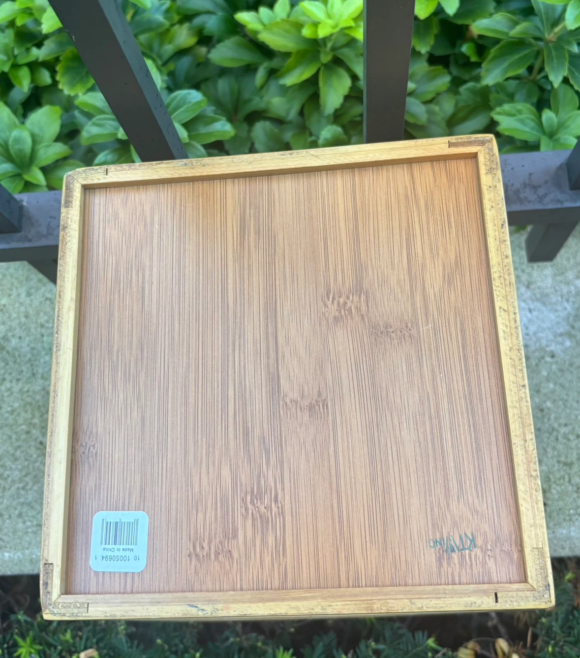 Bamboo Slatted Wastebasket - photo 3