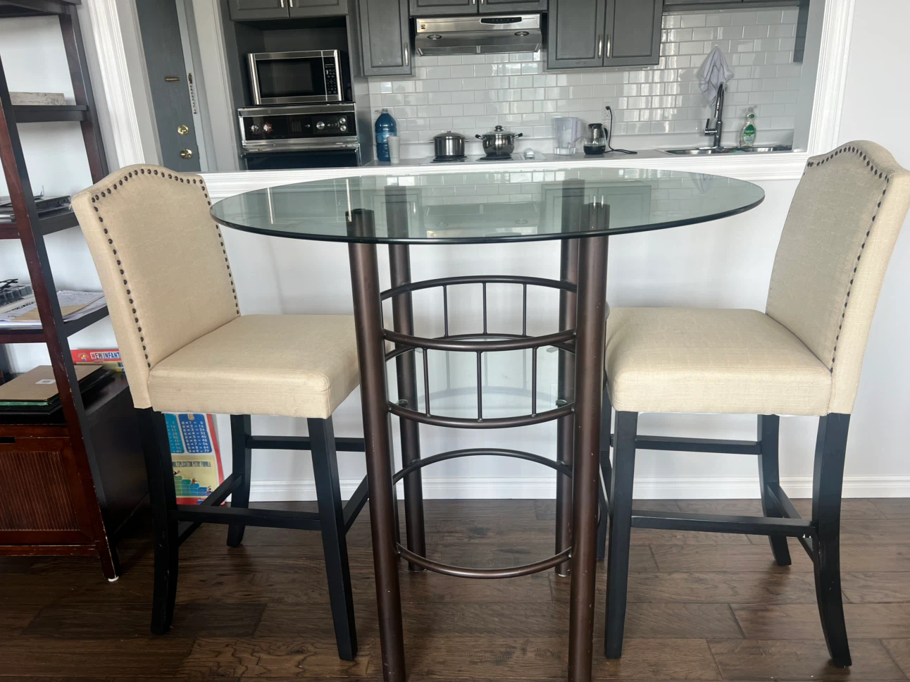 Bar stool Table and 2 chairs