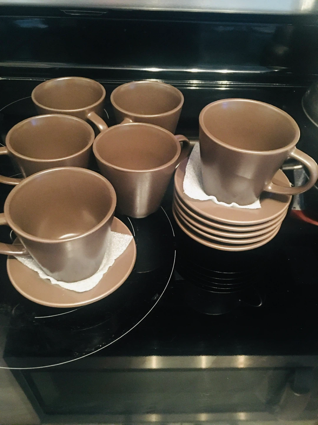 New, IKEA Dinera 6 Cup and Saucer Set