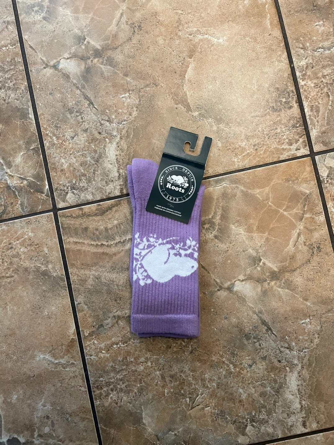Roots Cooper Beaver Socks - Orchid Petal