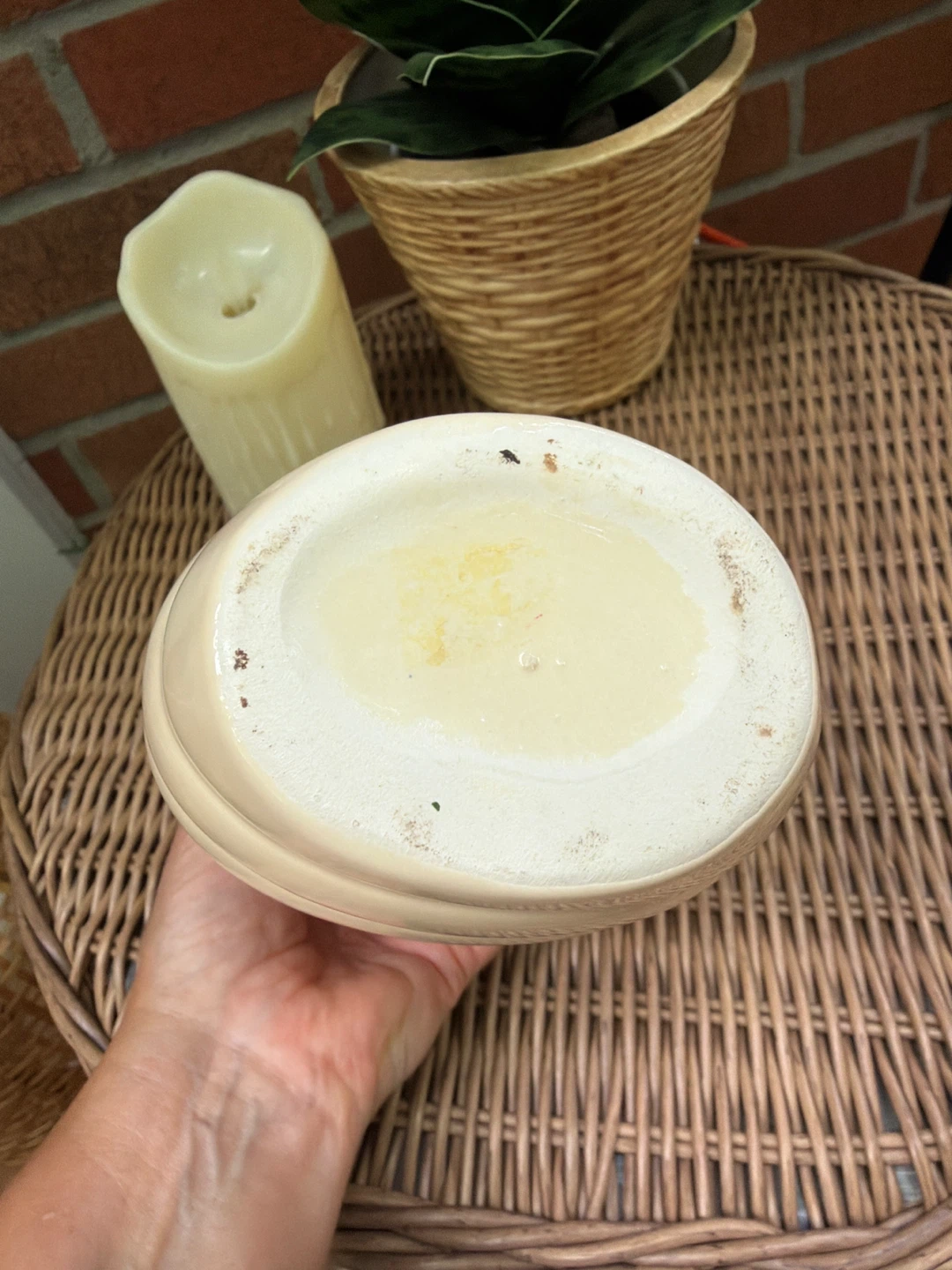 Vintage Cream Ceramic Vase - photo 4