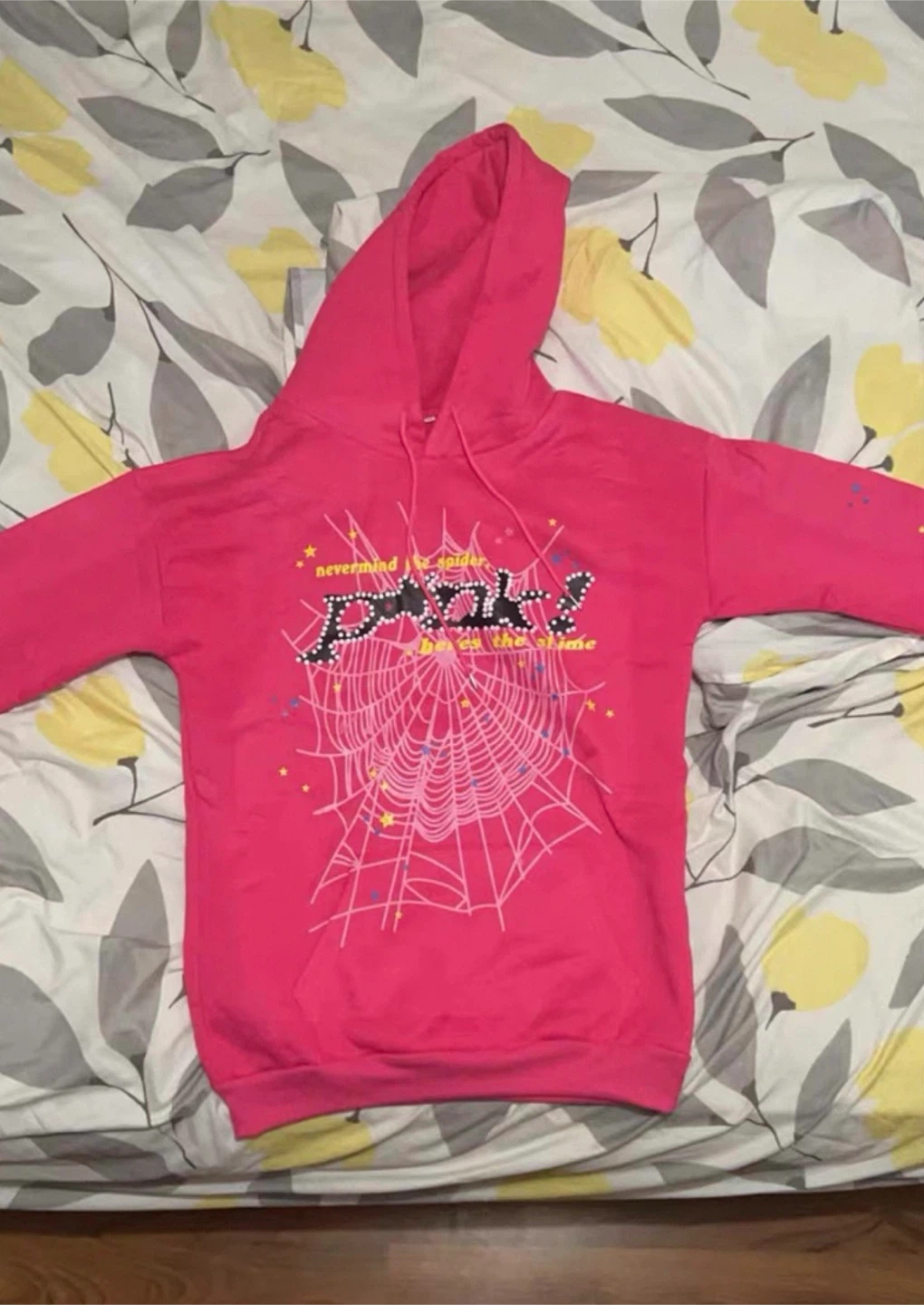 Pink Spider Web Hoodie and Jogger Set