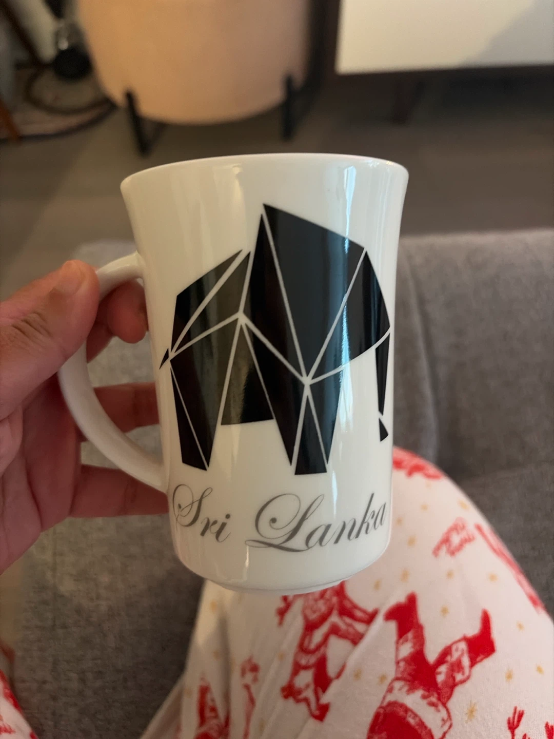 Sri Lanka Elephant Geometric Ceramic Mug