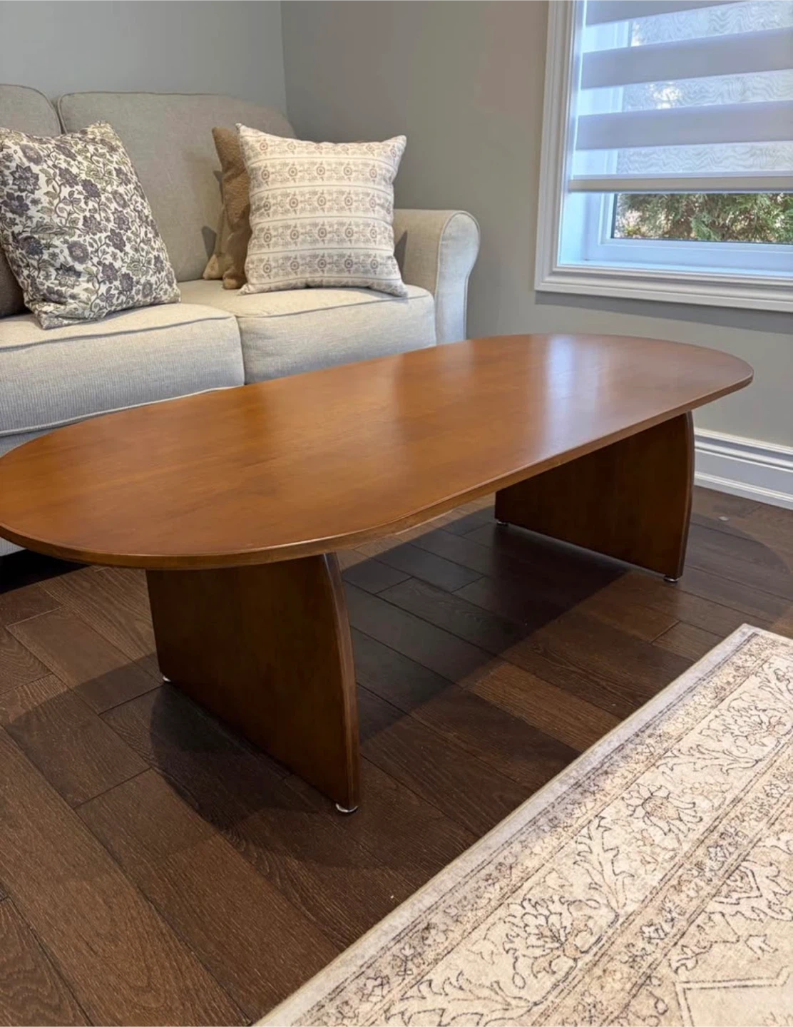 Oval Wooden Coffee Table