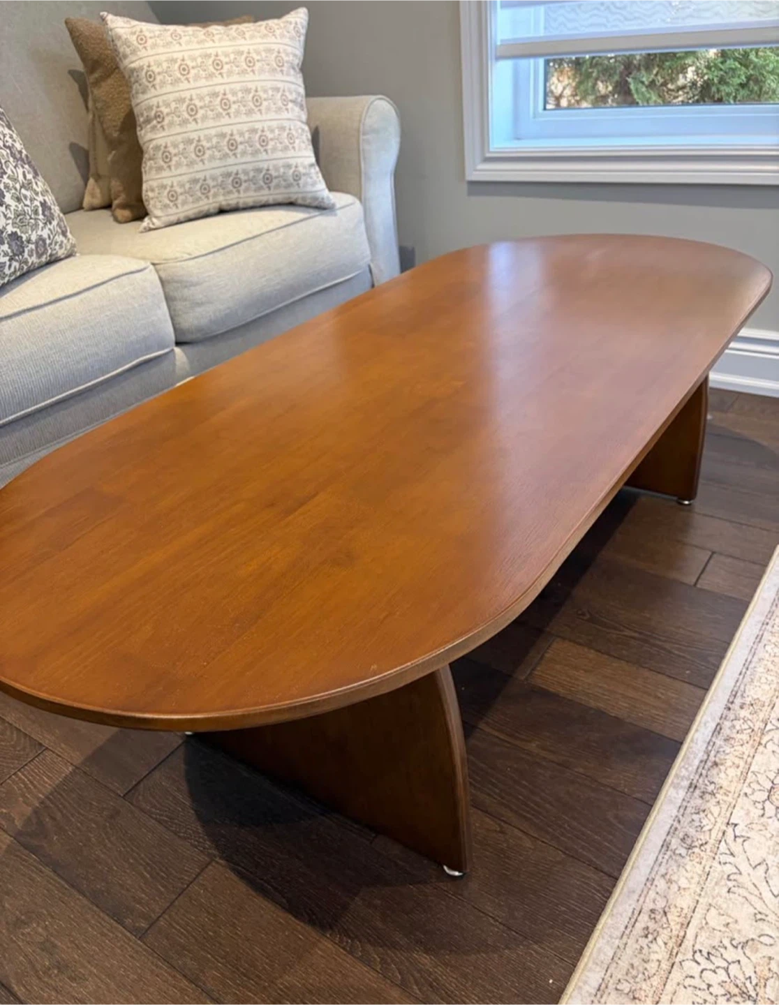 Oval Wooden Coffee Table - photo 3
