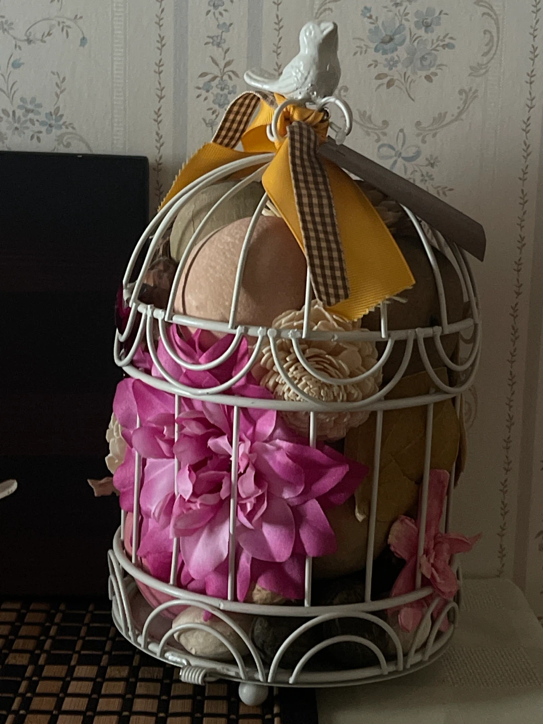 Decorative White Metal Birdcage - photo 2