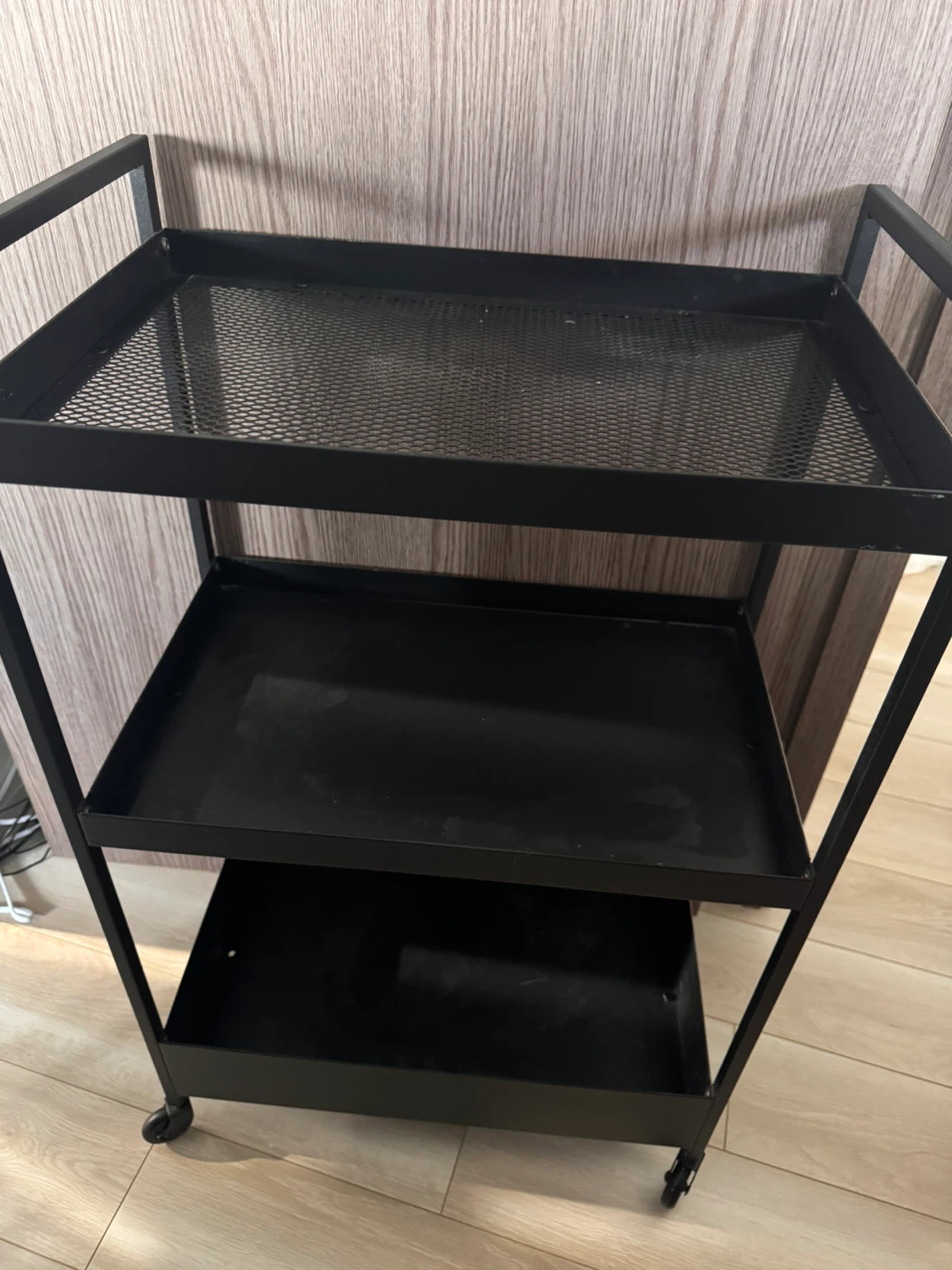 IKEA Black 3-Tier Rolling Storage Cart - photo 2