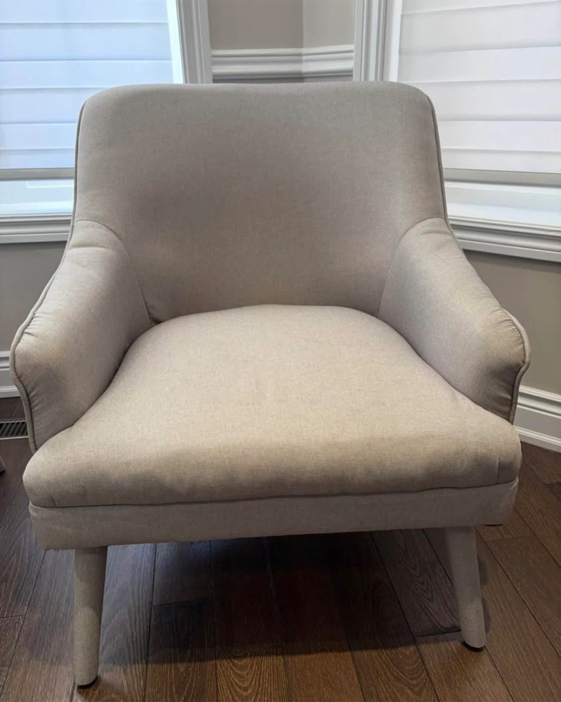 Grey Upholstered Accent Chair
