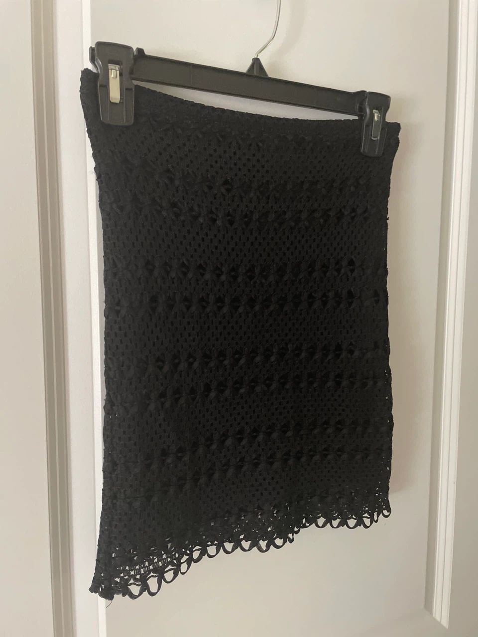 LUCA Black Crochet Skirt Size S