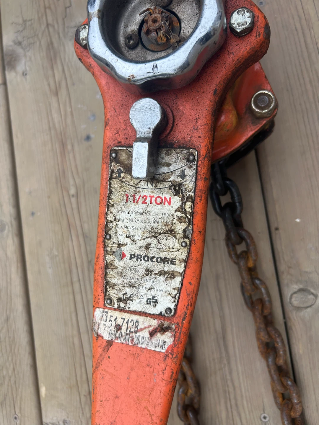 Procore 1.5 Ton Lever Chain Hoist - photo 2