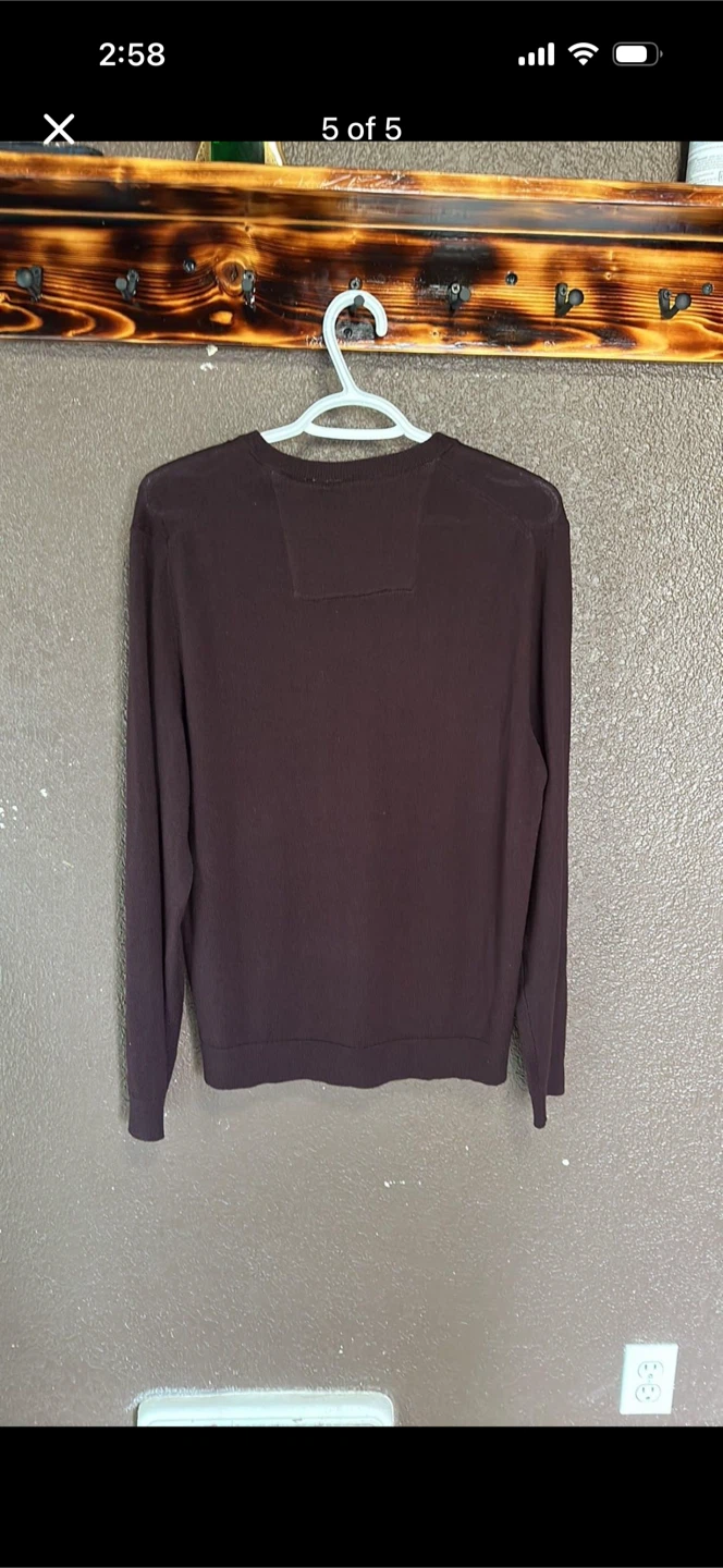 Calvin Klein Vneck Merino Wool Dress Sweater - photo 5
