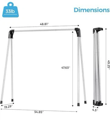Collapsible Metal Clothing Rack - photo 2