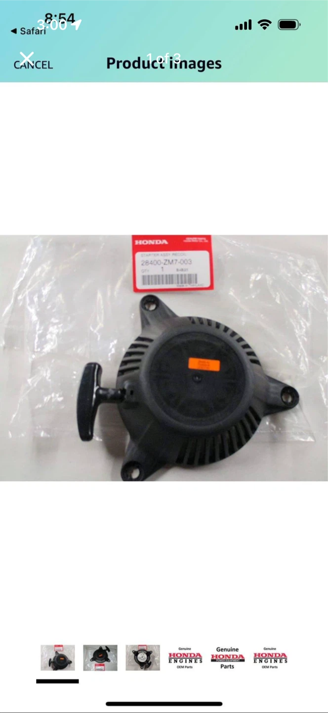Honda Genuine OEM Starter Assembly for Chain Saw # 28400-ZM7-003