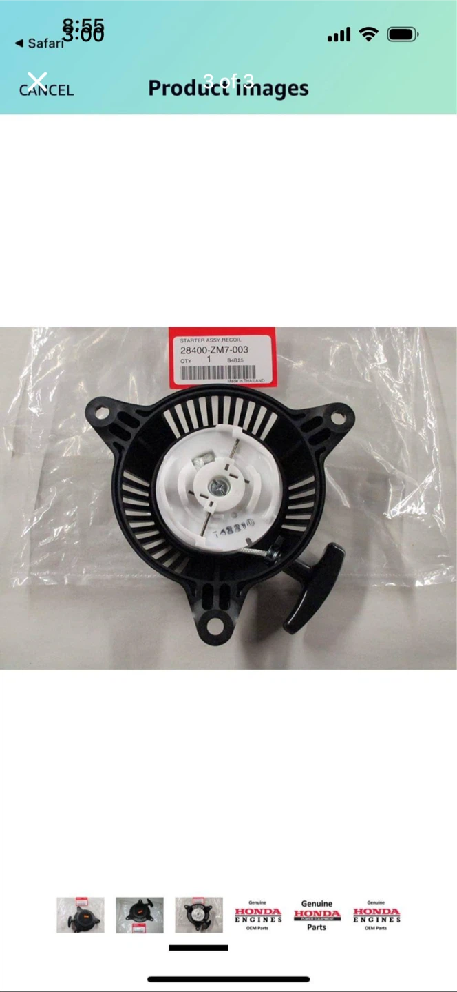 Honda Genuine OEM Starter Assembly for Chain Saw # 28400-ZM7-003 - photo 3