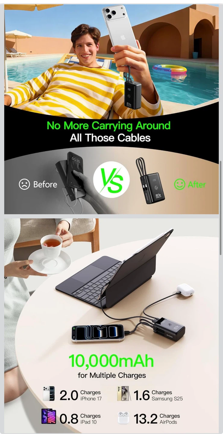 10000mAh Portable Power Bank - photo 3