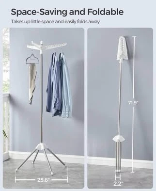 Foldable Space-Saving Garment Drying Rack - photo 3