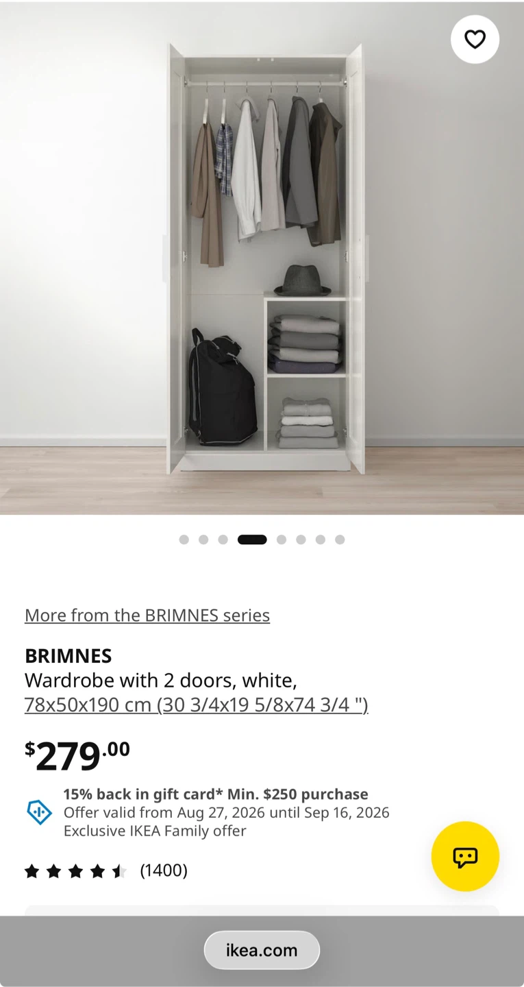 IKEA Brimnes Wardrobe