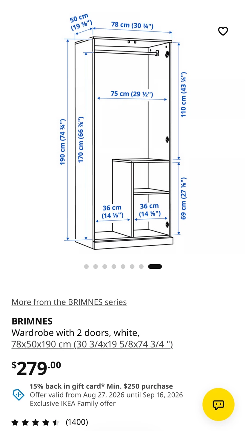 IKEA Brimnes Wardrobe - photo 2