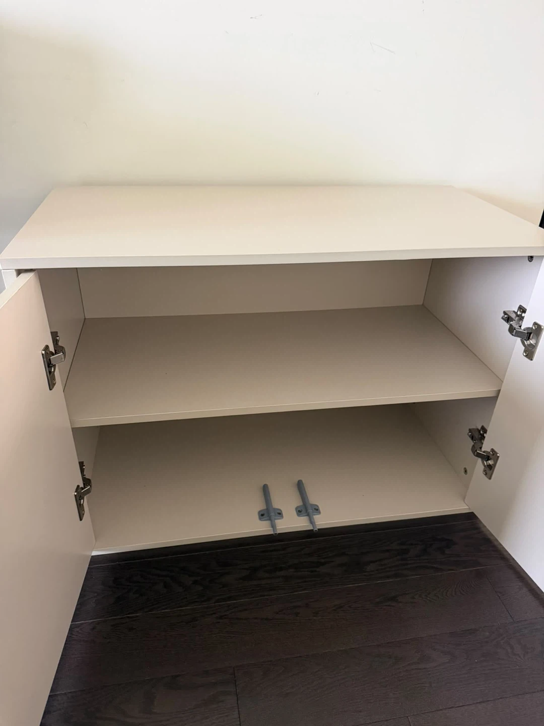 White Storage Cabinet with Two Doors - photo 3