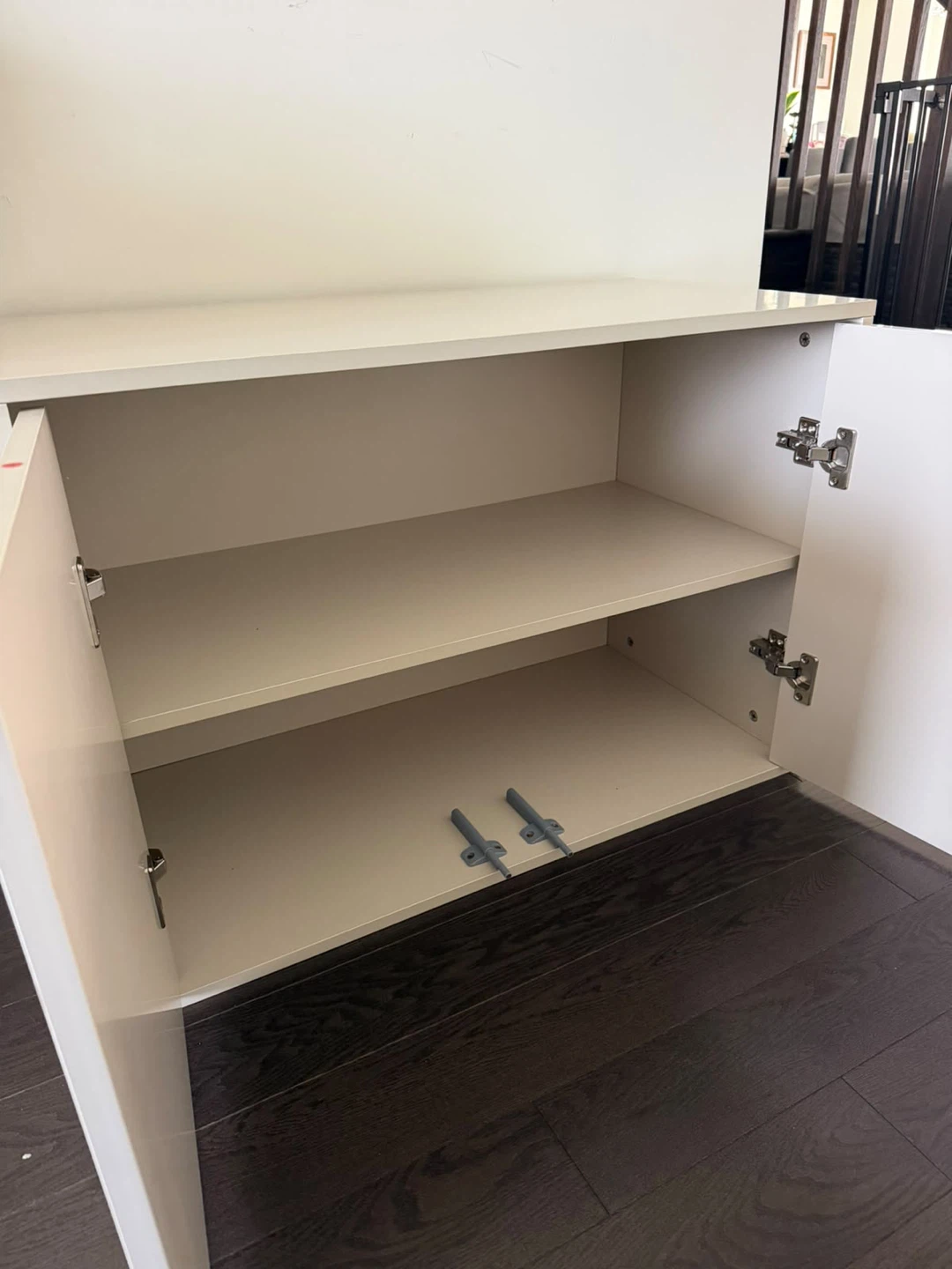 White Storage Cabinet with Two Doors - photo 4