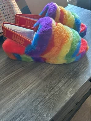 UGG Fluff Yeah Slide Cali Collage Women's Size 8 - photo 2