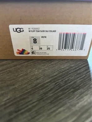UGG Fluff Yeah Slide Cali Collage Women's Size 8 - photo 3