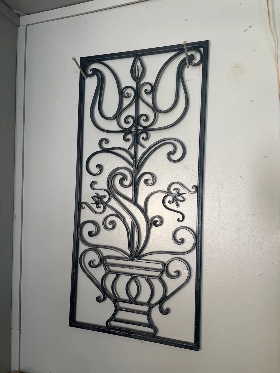 Black Metal Scrollwork Wall/Garden Decor