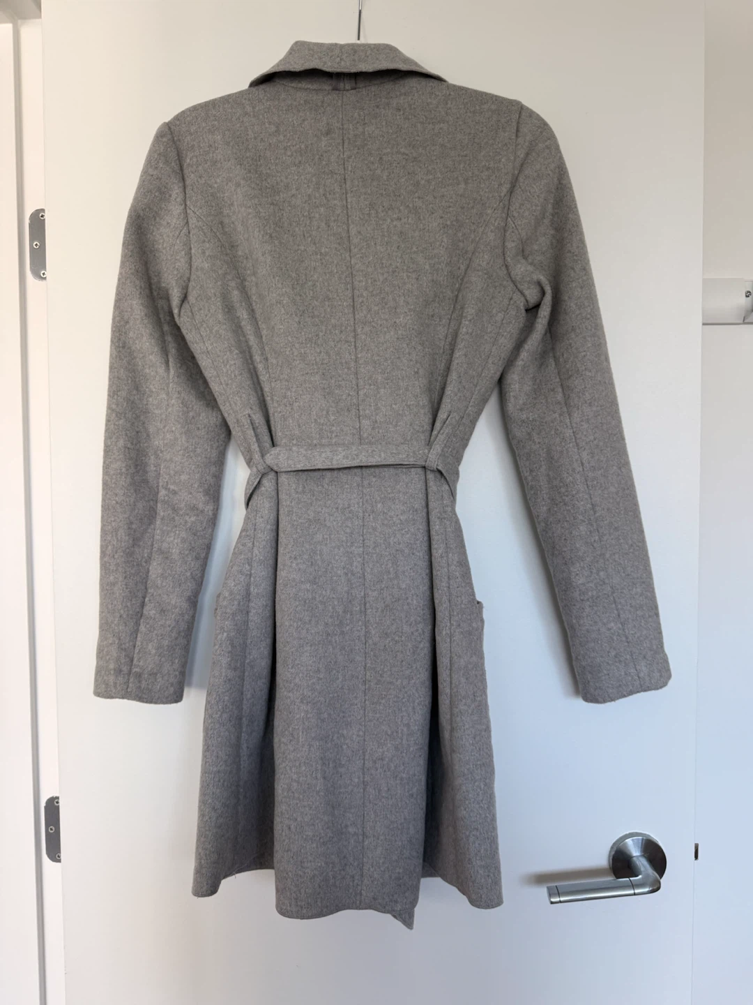 Dynamite Grey Wool-Blend Wrap Coat - photo 2