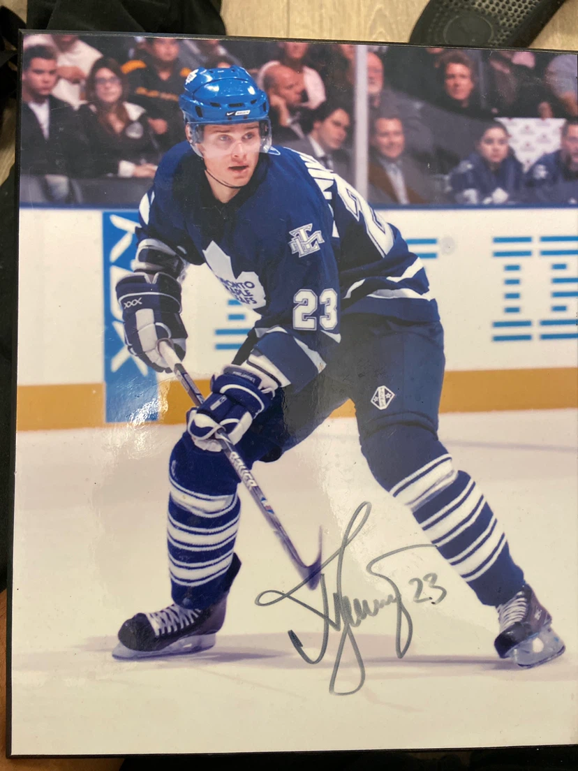 Signed Eddie Olczyk Toronto Maple Leafs Photo