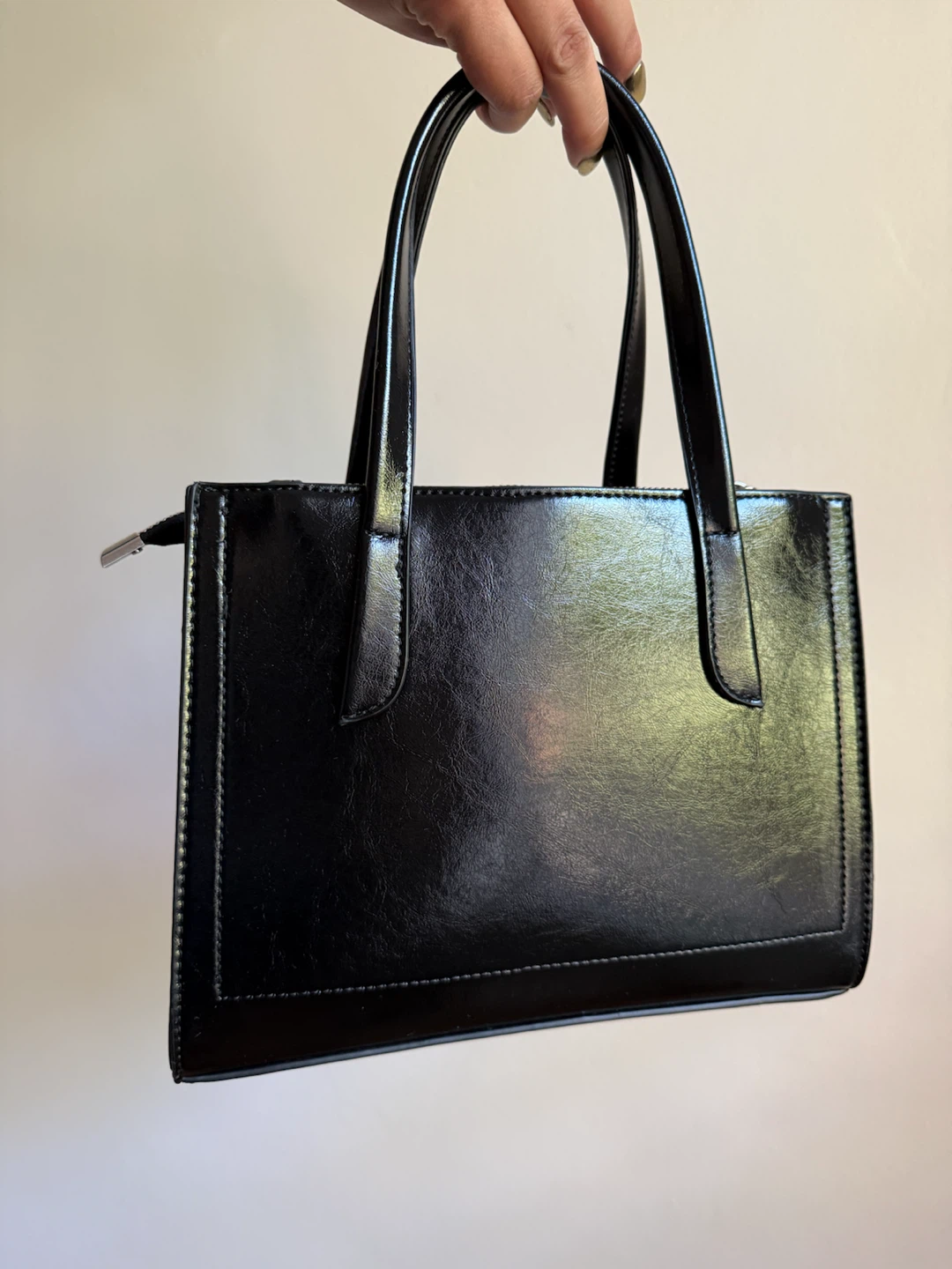 Sleek Black Handbag