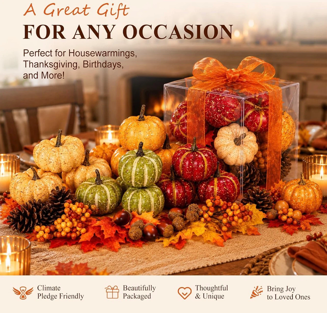 30 Piece Realistic Fall Pumpkin Decorative Set - photo 3