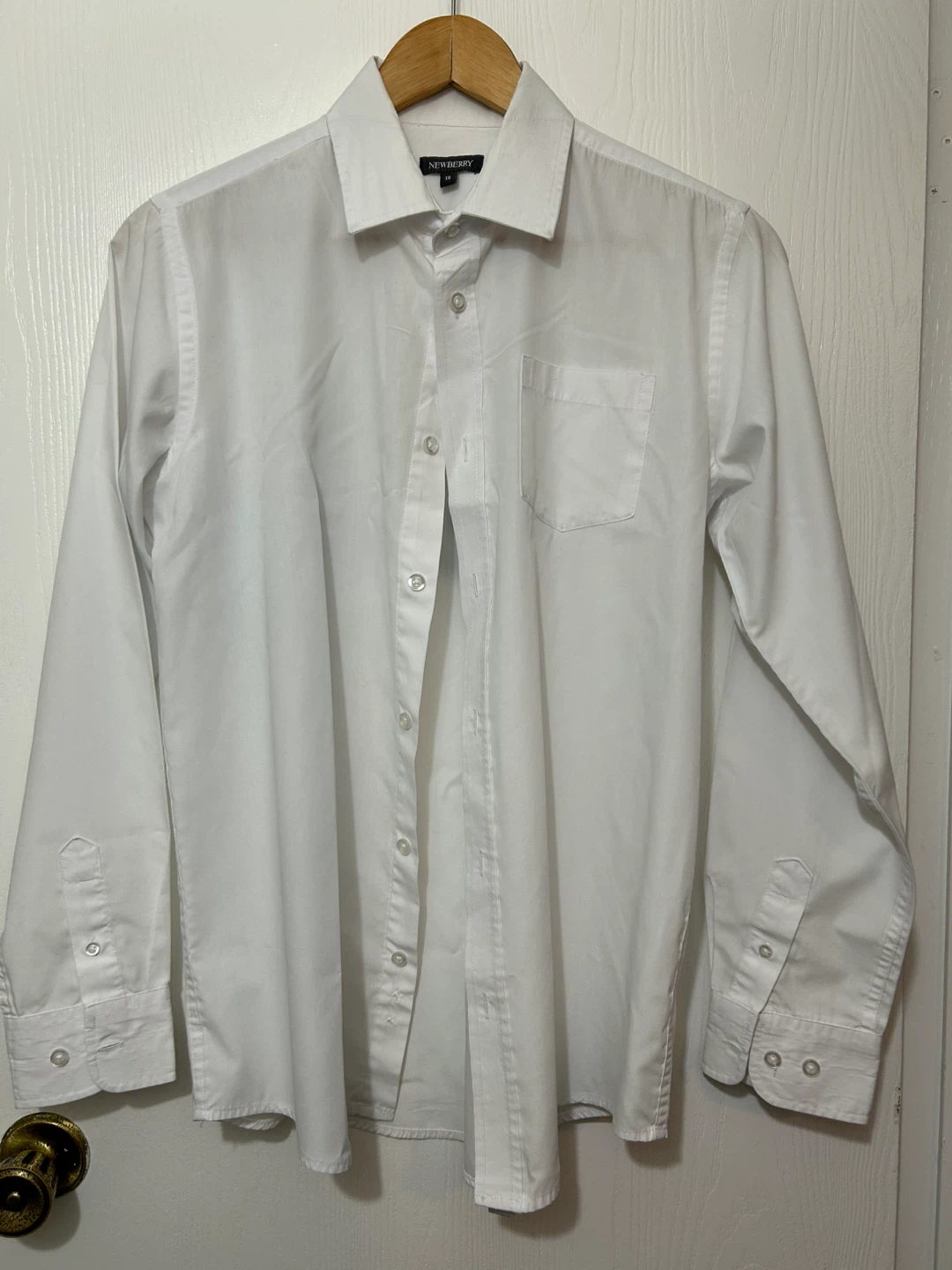 Newberry white button-up shirt size 18