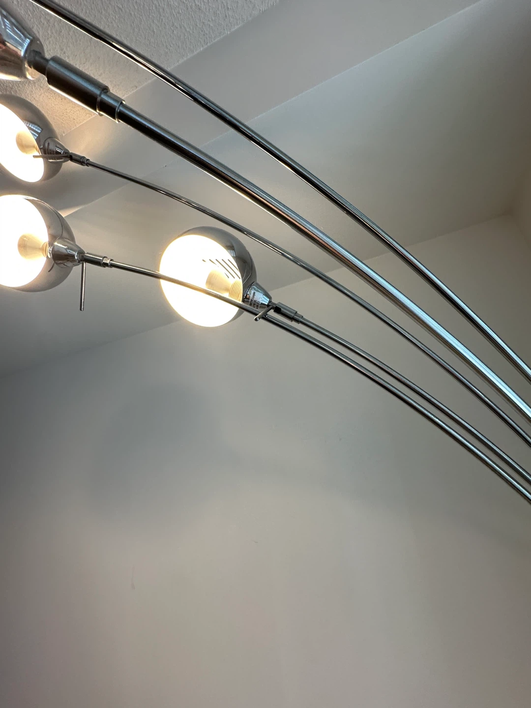 Five-Arm Chrome Arch Floor Lamp