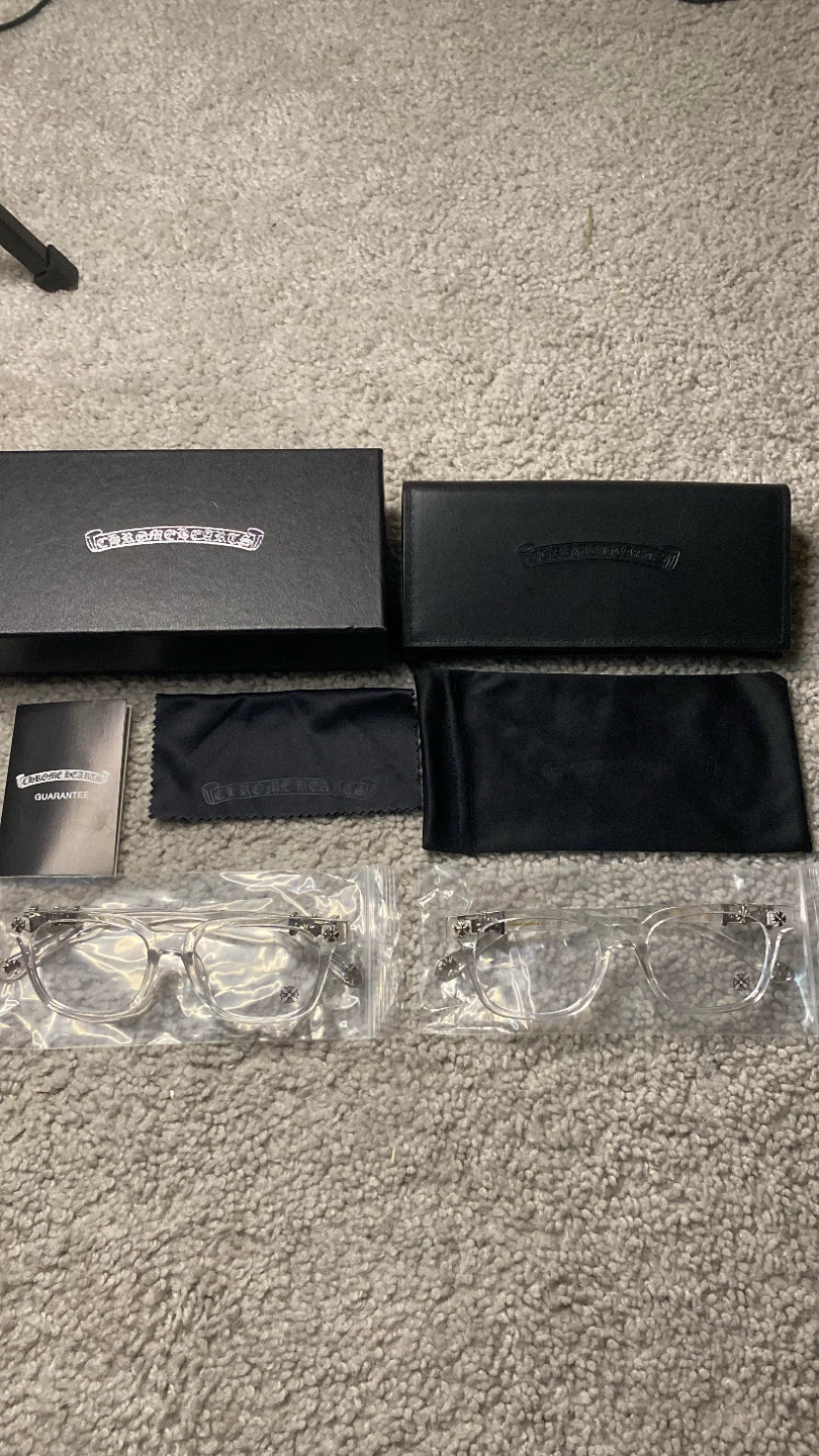 Clear Chrome Hearts Glasses
