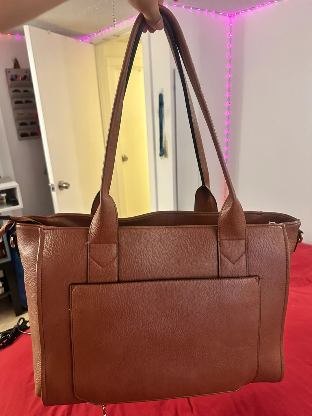 Poppy & Peonies -Multitasker tote bag in Chestnut - photo 2