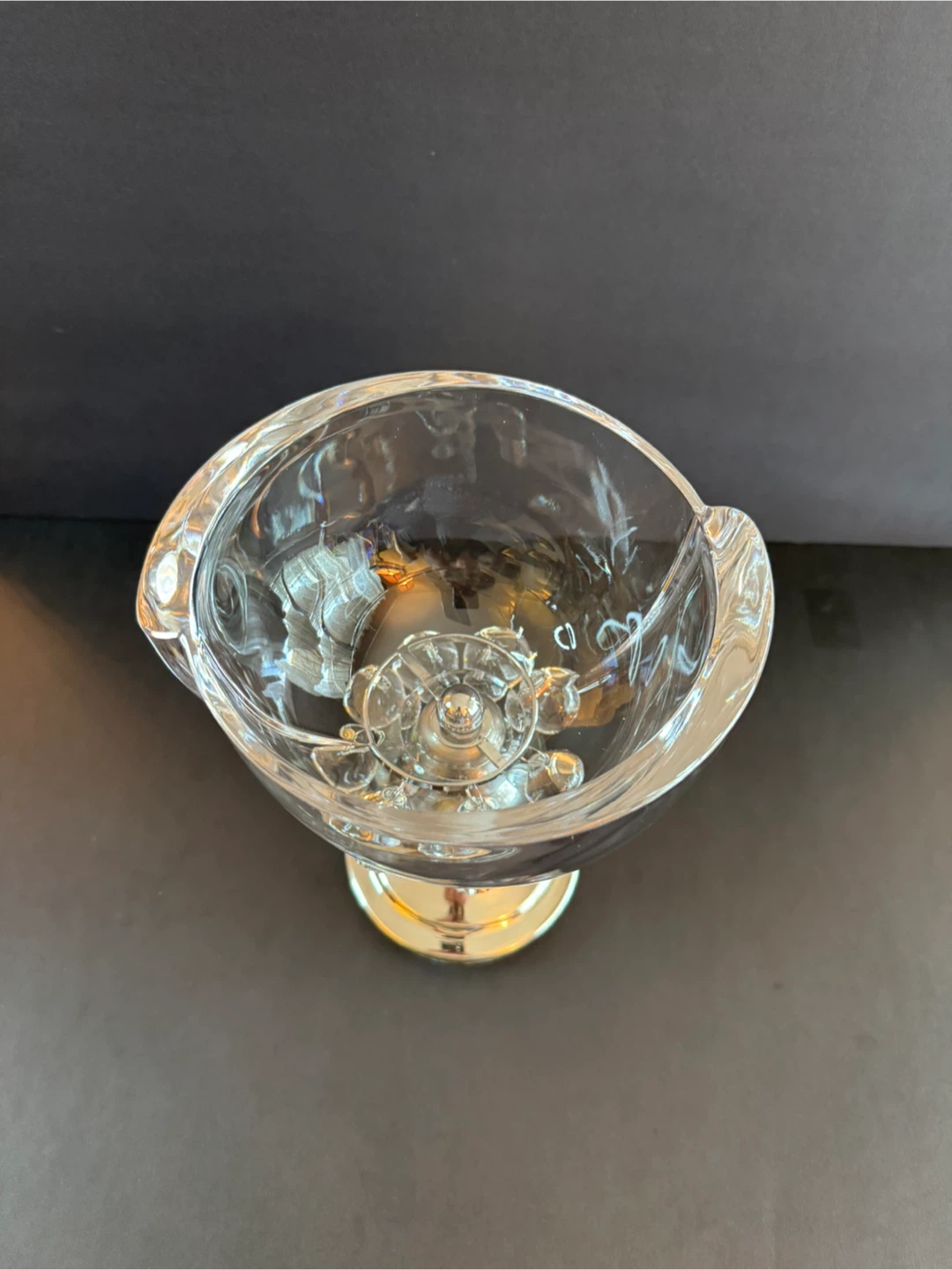 Clear Crystal Footed Bowl with Silver Base - photo 3