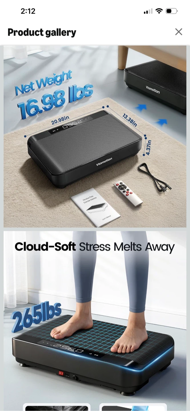 Viamotion Vibration Plate Exercise Machine - photo 2