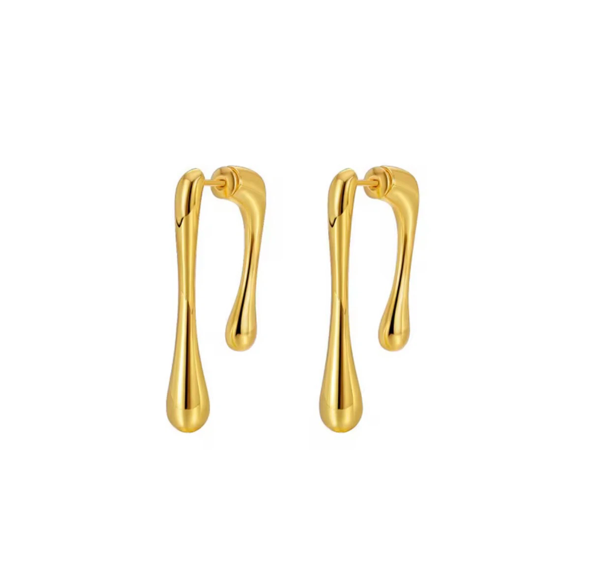 Gold Drip Earrings - photo 2
