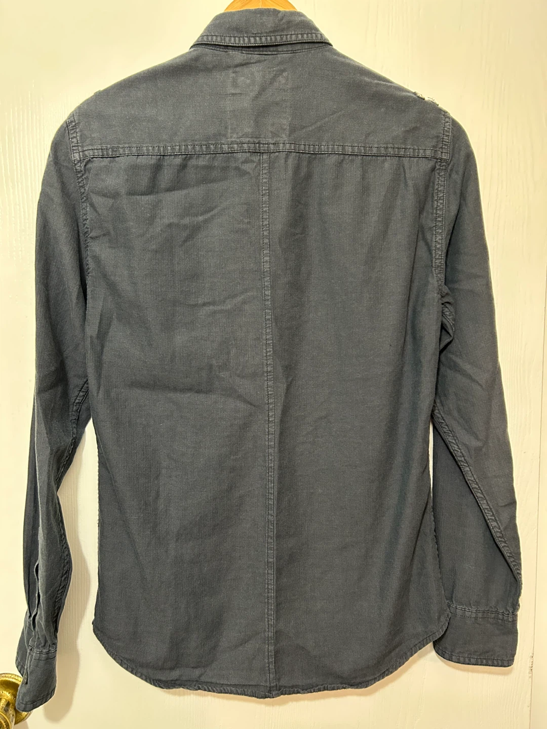 GUESS Slim Fit Long Sleeve Shirt - Dark Grey - XS - photo 4