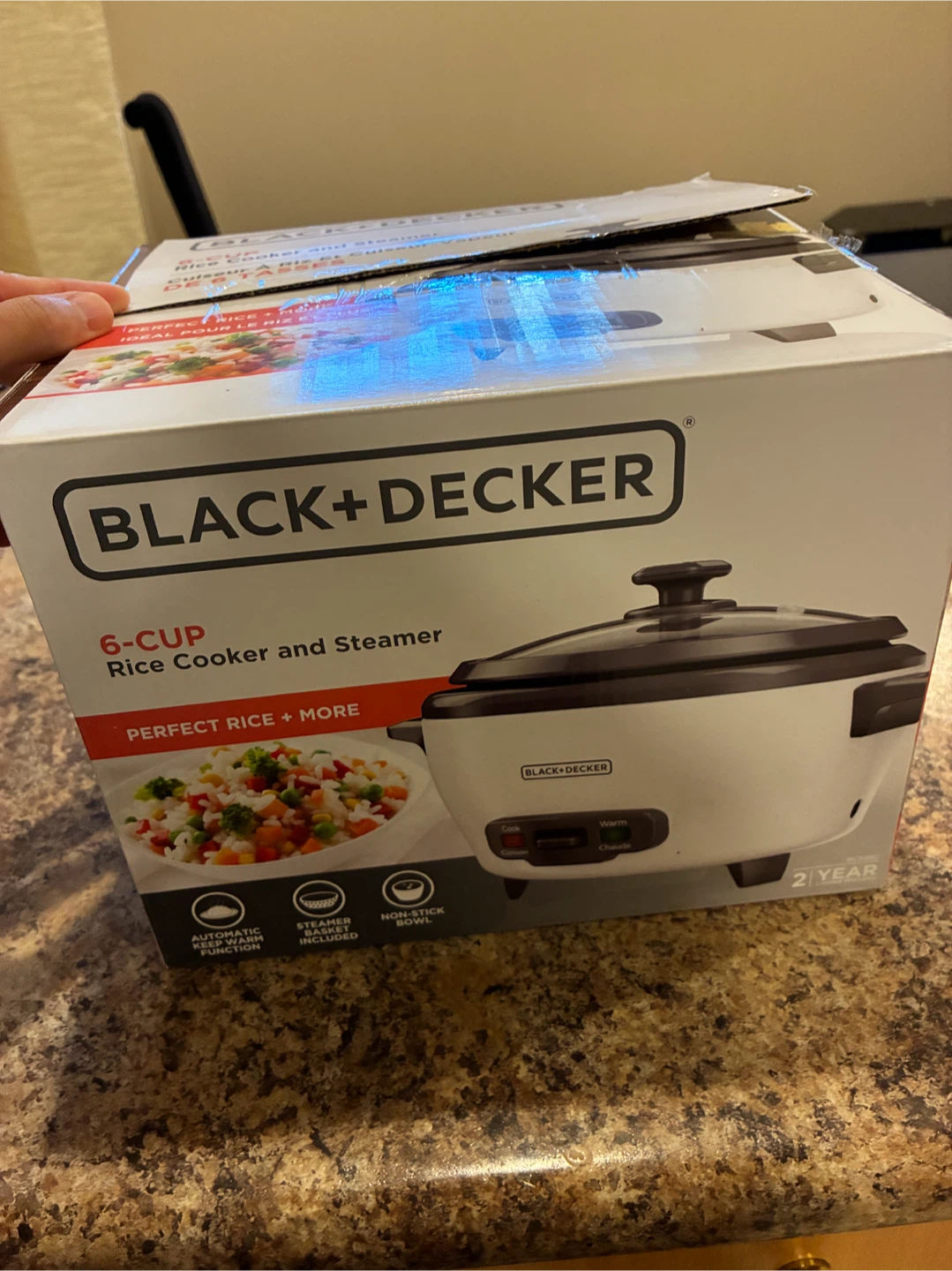 Black+Decker 6-Cup Rice Cooker and Steamer